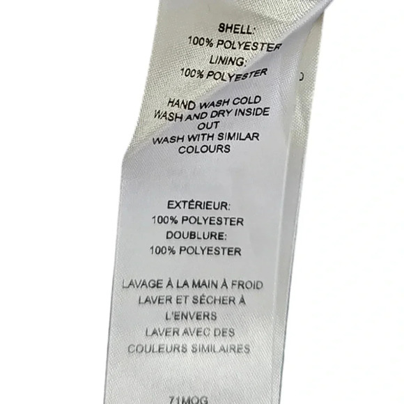 French Connection Metallic Long Sleeve Faux-Wrap Mini Dress Silver Size 2 NWT - Picture 8 of 12